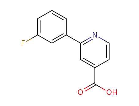 Molecular Structure of 1214350-69-2 (2-(3-Fluorophenyl)-isonicotinic acid)