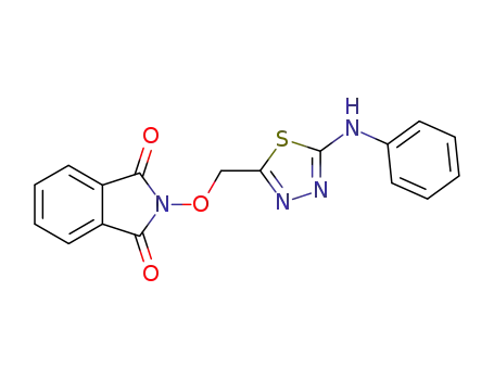 Molecular Structure of 36821-68-8 (<i>N</i>-(5-anilino-[1,3,4]thiadiazol-2-ylmethoxy)-phthalimide)
