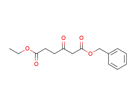 Molecular Structure of 59562-70-8 (Hexanedioic acid, 3-oxo-, 6-ethyl 1-(phenylmethyl) ester)