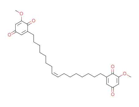 2,5-Cyclohexadiene-1,4-dione,
2,2'-(8-hexadecene-1,16-diyl)bis[6-methoxy-, (Z)-