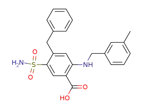 4-Benzyl-2-(3-methyl-benzylamino)-5-sulfamoyl-benzoic acid