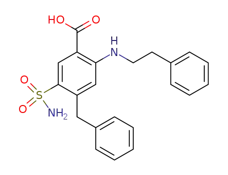 4-Benzyl-2-phenethylamino-5-sulfamoyl-benzoic acid