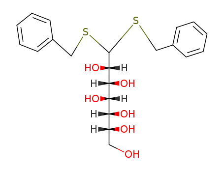 Molecular Structure of 7599-15-7 (7,7-bis(benzylsulfanyl)heptane-1,2,3,4,5,6-hexol)