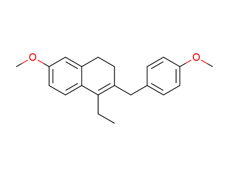 4-ethyl-7-methoxy-3-(4-methoxy-benzyl)-1,2-dihydro-naphthalene