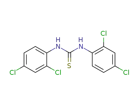 Molecular Structure of 52477-05-1 (Thiourea, N,N'-bis(2,4-dichlorophenyl)-)