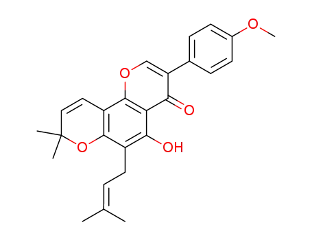 5-hydroxy-3-(4-methoxyphenyl)-8,8-dimethyl-6-(3-methylbut-2-en-1-yl)-4H,8H-pyrano[2,3-f]chromen-4-one