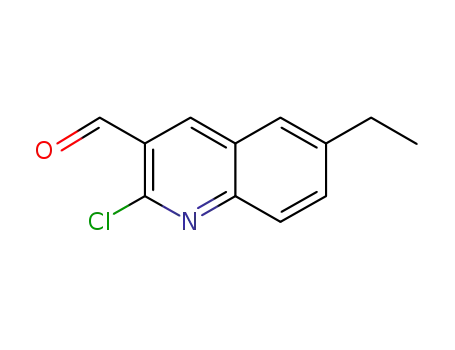 Molecular Structure of 436088-07-2 (2-CHLORO-6-ETHYLQUINOLINE-3-CARBALDEHYDE)