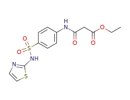 Molecular Structure of 104427-40-9 (Propanoic acid, 3-oxo-3-[[4-[(2-thiazolylamino)sulfonyl]phenyl]amino]-,
ethyl ester)