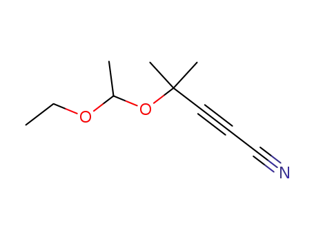 Molecular Structure of 82819-73-6 (3-methyl-3-(α-ethoxyethoxy)-1-cyano-1-butyne)