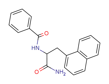 Molecular Structure of 59759-53-4 (DL-N-Benzoyl-η-1-naphthyl-alaninamid)