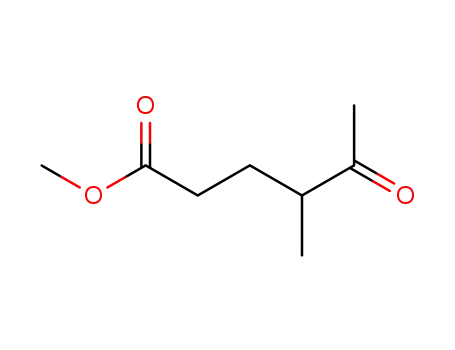 Molecular Structure of 36045-56-4 (Hexanoic acid, 4-methyl-5-oxo-, methyl ester)