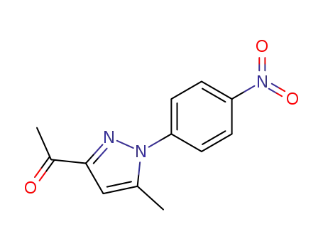 Molecular Structure of 67381-91-3 (Ethanone, 1-[5-methyl-1-(4-nitrophenyl)-1H-pyrazol-3-yl]-)