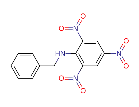 Molecular Structure of 40122-56-3 (Benzenemethanamine, N-(2,4,6-trinitrophenyl)-)