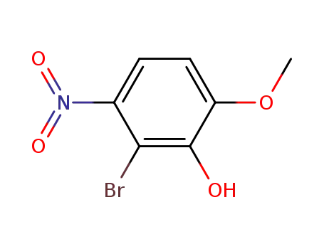Molecular Structure of 854733-39-4 (2-Bromo-6-methoxy-3-nitrophenol)