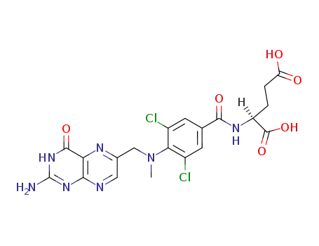 Molecular Structure of 103388-40-5 (<i>N</i>-(3',5'-dichloro-10-methyl-pteroyl)-L-glutamic acid)