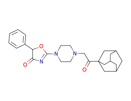 2-[4-(2-adamantan-1-yl-2-oxo-ethyl)-piperazin-1-yl]-5-phenyl-oxazol-4-one