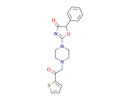 2-[4-(2-oxo-2-thiophen-2-yl-ethyl)-piperazin-1-yl]-5-phenyl-oxazol-4-one