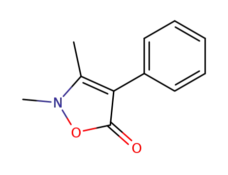 Molecular Structure of 7713-61-3 (2,3-dimethyl-4-phenyl-2<i>H</i>-isoxazol-5-one)