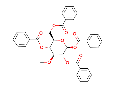 <i>O</i><sup>1</sup>,<i>O</i><sup>2</sup>,<i>O</i><sup>4</sup>,<i>O</i><sup>6</sup>-Tetrabenzoyl-<i>O</i><sup>3</sup>-methyl-β-D-glucopyranose