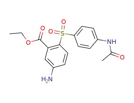 2-(<i>N</i>-acetyl-sulfanilyl)-5-amino-benzoic acid ethyl ester