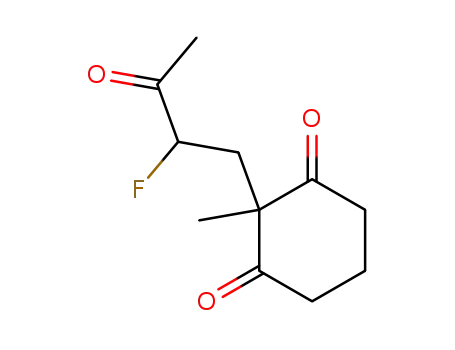 Molecular Structure of 61779-42-8 (1,3-Cyclohexanedione, 2-(2-fluoro-3-oxobutyl)-2-methyl-)