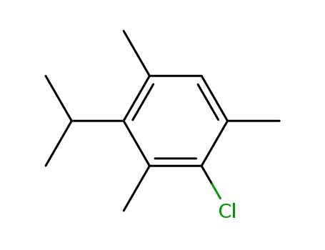 Molecular Structure of 63577-96-8 (Benzene, 2-chloro-1,3,5-trimethyl-4-(1-methylethyl)-)