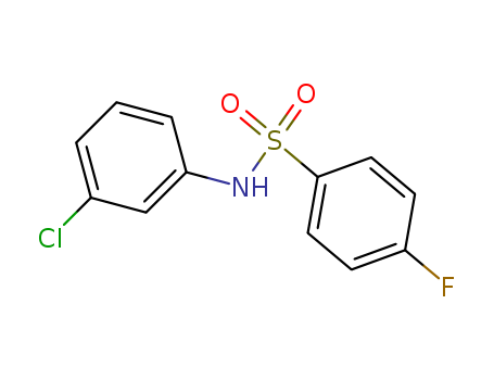 N-(3-chlorophenyl)-4-fluoro-benzenesulfonamide cas  3798-82-1