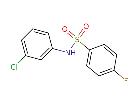 Molecular Structure of 3798-82-1 (N-(3-chlorophenyl)-4-fluorobenzenesulfonamide)