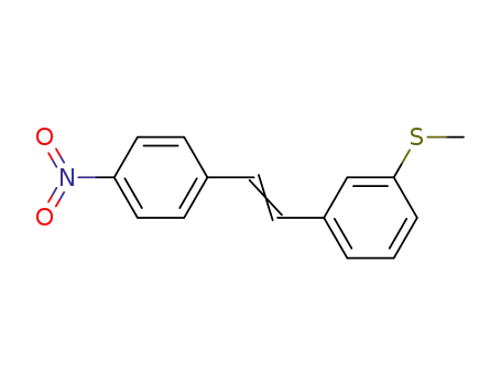 Molecular Structure of 33872-54-7 (1-(methylsulfanyl)-3-[2-(4-nitrophenyl)ethenyl]benzene)