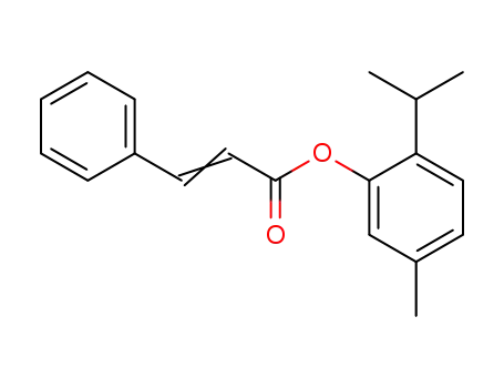 Molecular Structure of 111385-92-3 (cinnamic acid-(2-isopropyl-5-methyl-phenyl ester))