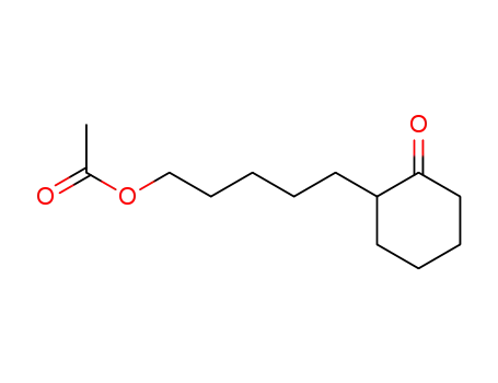 Molecular Structure of 16121-27-0 (Acetic acid 5-(2-oxo-cyclohexyl)-pentyl ester)