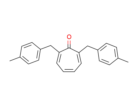 Molecular Structure of 102560-03-2 (2,7-bis-(4-methyl-benzyl)-cycloheptatrienone)