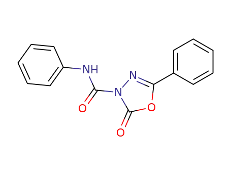 Molecular Structure of 199787-50-3 (2-oxo-5-phenyl-[1,3,4]oxadiazole-3-carboxylic acid anilide)
