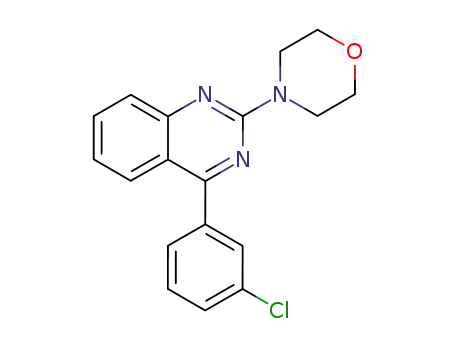 Molecular Structure of 63615-60-1 (Quinazoline, 4-(3-chlorophenyl)-2-(4-morpholinyl)-)