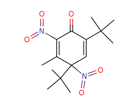 Molecular Structure of 101354-87-4 (4,6-di-<i>tert</i>-butyl-3-methyl-2,4-dinitro-cyclohexa-2,5-dienone)
