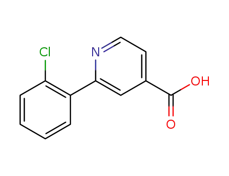 Molecular Structure of 1225547-10-3 (4-Pyridinecarboxylic acid, 2-(2-chlorophenyl)-)