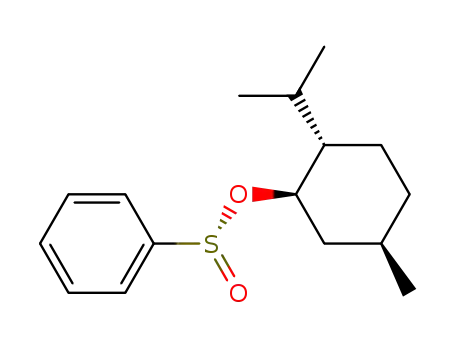 Molecular Structure of 34513-32-1 (O-(1R,2S,5R)-(-)-menthyl (S)-benzenesulfinate)