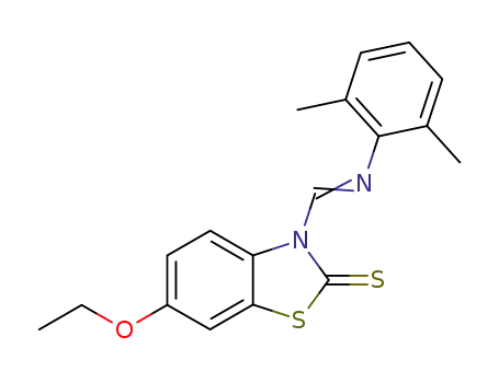 2(3H)-Benzothiazolethione,
3-[[(2,6-dimethylphenyl)imino]methyl]-6-ethoxy-