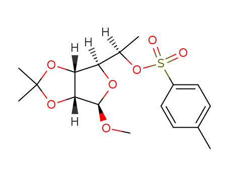 methyl-[<i>O</i><sup>2</sup>,<i>O</i><sup>3</sup>-isopropylidene-<i>O</i><sup>5</sup>-(toluene-4-sulfonyl)-6-deoxy-β-D-allofuranoside]