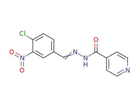 Molecular Structure of 99513-84-5 (isonicotinic acid N<sub>2</sub>-(4-chloro-3-nitrobenzylidene)hydrazide)