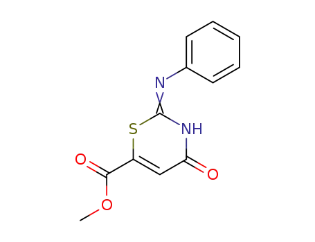 3,4-Dihydro-4-oxo-2-(phenylimino)-2H-1,3-thiazine-6-carboxylic acid methyl ester