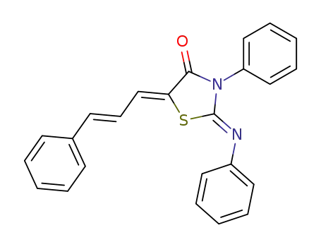 3-phenyl-2-(phenylimino)-5-(3-phenyl-2-propenylidene)-1,3-thiazolidin-4-one