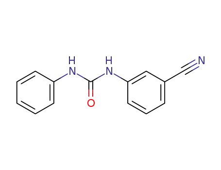 Molecular Structure of 87597-64-6 (N-(3-CYANOPHENYL)-N''-PHENYLUREA)