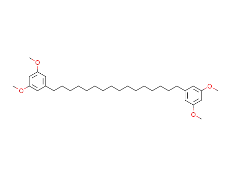Molecular Structure of 61621-82-7 (Benzene, 1,1'-(1,16-hexadecanediyl)bis[3,5-dimethoxy-)