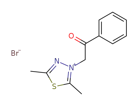 2,5-Dimethyl-3-phenacyl-1,3,4-thiadiazolium-bromid