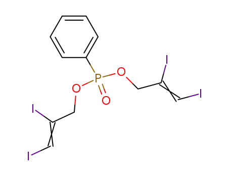 Benzolphosphonsaeure-di-(2,3-dijod-propen-<sup>(2)</sup>-yl-ester)
