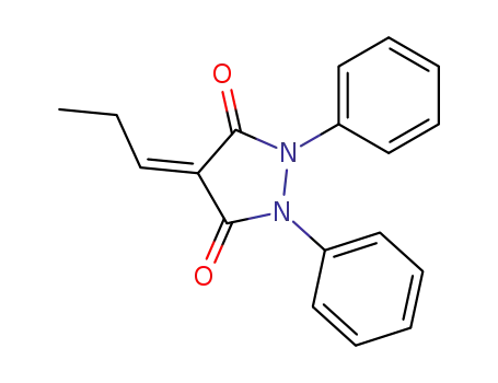 Molecular Structure of 2810-68-6 (1,2-Diphenyl-4-propylidene-3,5-pyrazolidinedione)