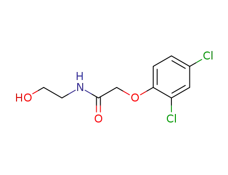 Molecular Structure of 19336-18-6 (2-(2,4-dichlorophenoxy)-N-(2-hydroxyethyl)acetamide)