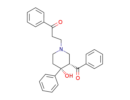 3-(3<i>r</i>-benzoyl-4<i>c</i>-hydroxy-4<i>t</i>-phenyl-piperidino)-1-phenyl-propan-1-one