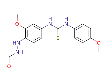 Molecular Structure of 63402-12-0 (Thiourea,
N-[4-(2-formylhydrazino)-3-methoxyphenyl]-N'-(4-methoxyphenyl)-)